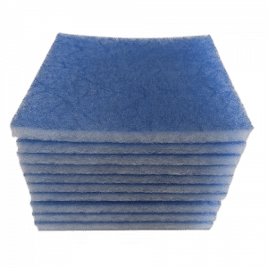 TEKA Kemper Vorfiltermatten 10-er Set  490 x 490 x 18 mm Polyestervlies Filterklasse G4 mit Luftdurchströmung von blau nach weiß im LPDE-Sack